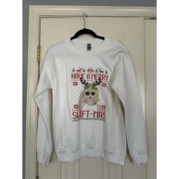 “Have A Merry Swiftmas” Taylor Swift Crewneck Sweatshirt - Picture 1 of 1
